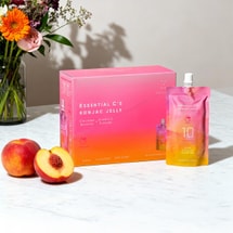 Collagen Vitamin C Konjac Jelly Vegan Zero Sugar Low Calorie Slimming Beauty Peach Flavor 5.07 fl oz * 10pcs [Squeeze be