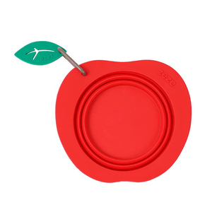 【中国直邮】 ZEZE 硅胶苹果宠物折叠碗*1件