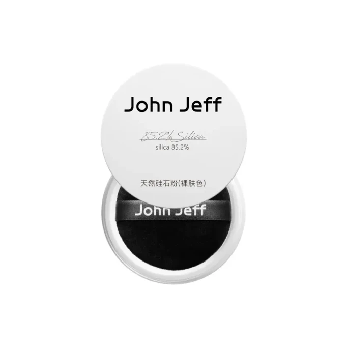【香港直送】 John Jeff 天然シリコンストーンフェイスパウダー ナチュラルスキンカラー 7g ナイトパウダー、モーニングパウダー、ヘアボリュームパウダー 3イン1 オイルコントロール、ロングラスティング、防水、防汗、ニキビができにくく、毛穴を詰まらせない、洗顔料で落とせる、メイク落とし不要
