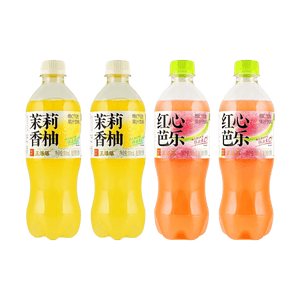Jasmine Pomelo+Red Guava Vitamin C Sparkling Juice Drink, 16.9 fl oz*4【4 Combo Packs】
