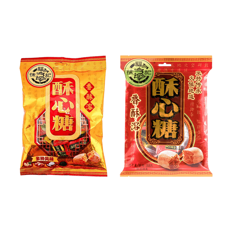 台灣徐福記 果仁酥心糖 4種口味 306g【春節必買年貨糖果】 3