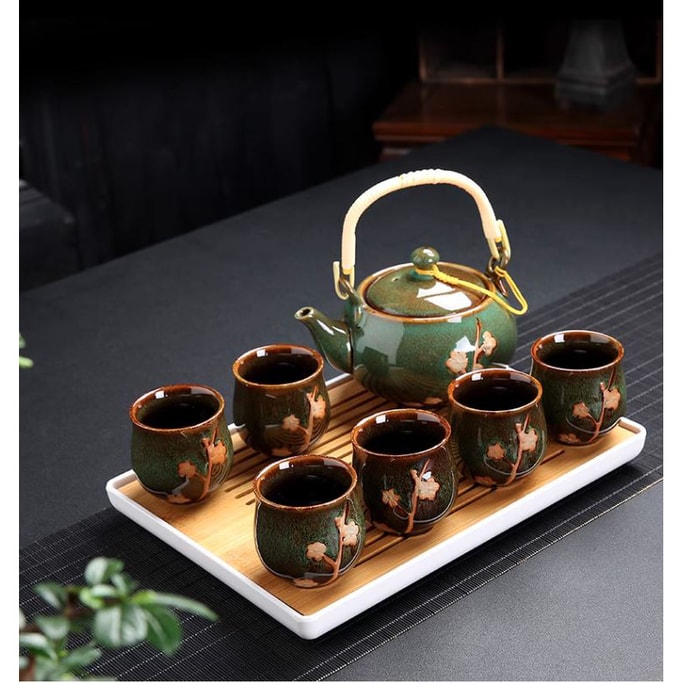 Japanese/Chinese TeaSet  Ceramic Tea Cup KongFu TeaSet (Green)