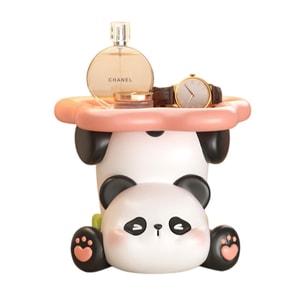 Panda Storage Ornament Luxury Lotus Craft Foyer Key Organizer New Home Art Decor 1pic
