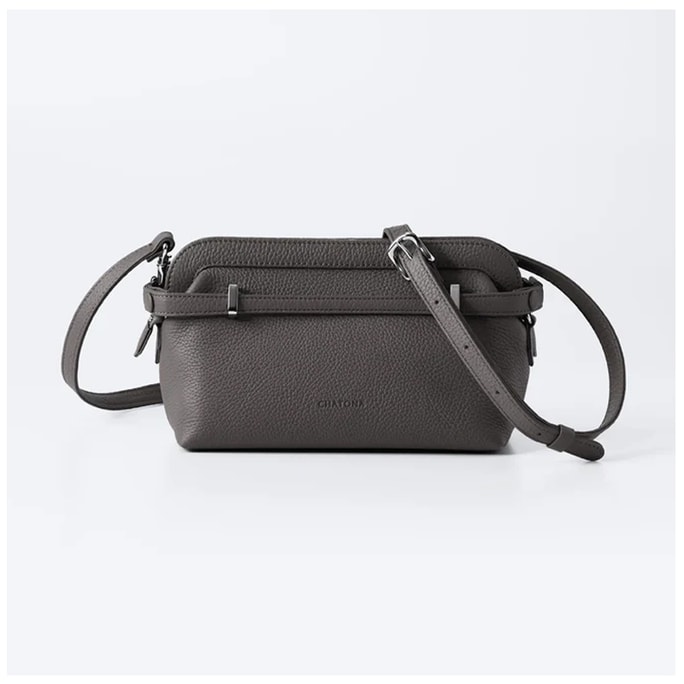 CHATONA High-grade Leather Handbag Crossbody bag Gray With Coin Purse [Japanese Luxury Brand Hermes Same Leather]