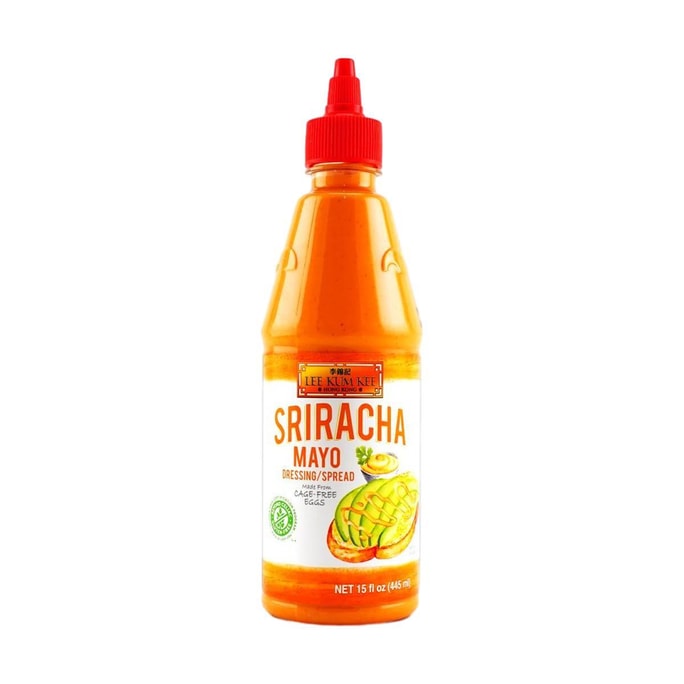 Sriracha Mayo Spread And Dressing - Mayonnaise , 15 fl oz 【For Sandwich, Fruit, Vegetable Salad, and Burger Sauce】