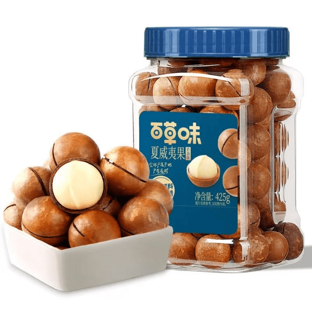 中国直送】百草味 マカダミアナッツ クリーム味 大粒 425g*1缶 - Yami