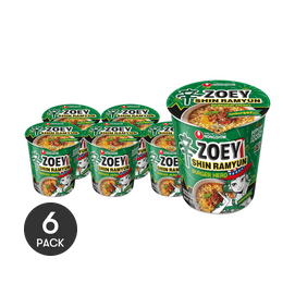 K팝 귀멸의 칼날 신라면 버거 히어로, 컵라면, 햄버거맛, 100g *6개입