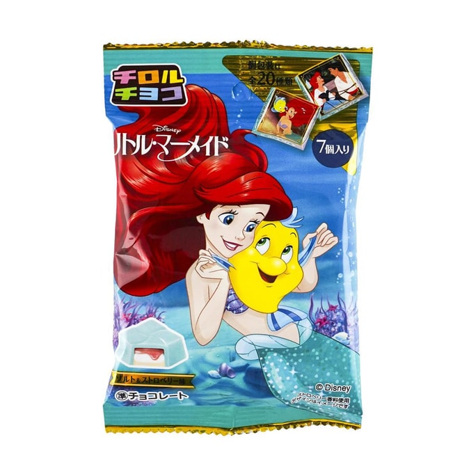 日本TIROL CHOCO松尾 草莓棉花糖鹹甜巧克力 迪士尼系列 小美人魚 45.5g