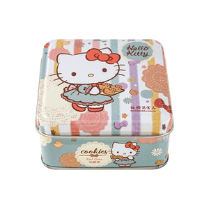 台湾红樱花 HELLO KITTY造型方型铁盒小曲奇 伯爵茶口味 13g*5【空运新品超可爱】