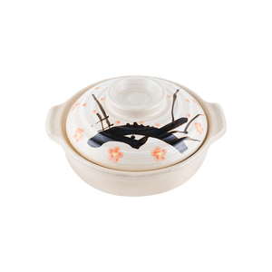 日本山又 家用耐高温陶土砂锅煲 深型土锅  8号 72oz 10x6 寸 日本三重县产