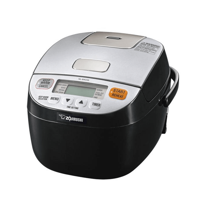 NL-BAC05 Micom Rice Cooker & Warmer, Silver Black (3 cups)