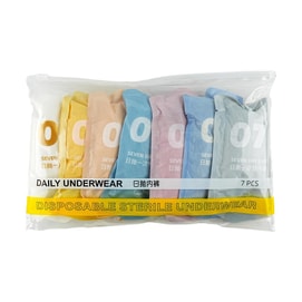 浴见你 一次性内裤女士日抛裤 彩色7条装 L码