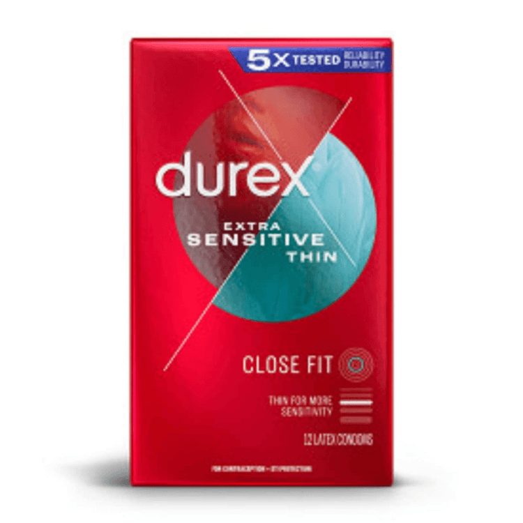 Extra Sensitive Lubricated Ultra Thin Premium Condoms, Close Fit, 12 Ct -  Yami.com