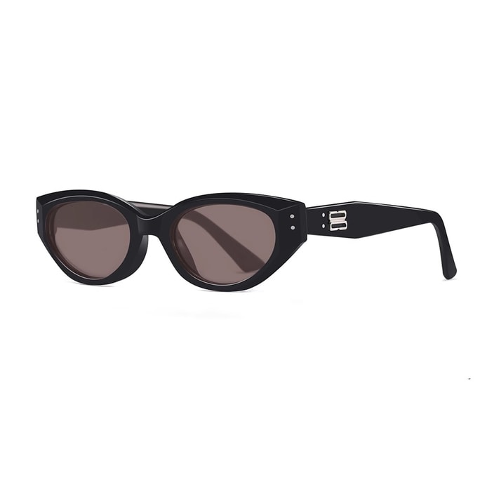 New retro cat eye sunglasses for men and women anti-ultraviolet driving sunglasses shallow tea frame tea piece 1 set