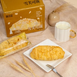 味出道 杏仁雪芙可颂 牛角包 408g【醇香酥软】【0蔗糖0反式脂肪酸】【营养早餐面包】