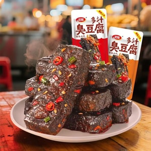 卫龙 湘味多汁臭豆腐  还原长沙街头 地道湘辣风味  大片厚实虎皮臭豆腐 软嫩多汁 20g(18g+2g)*6袋  原味 香辣味