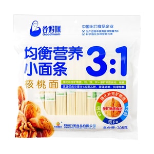 谷媽咪 3:1核桃寶貝麵 寶寶輔食幼兒麵條 細麵 208g