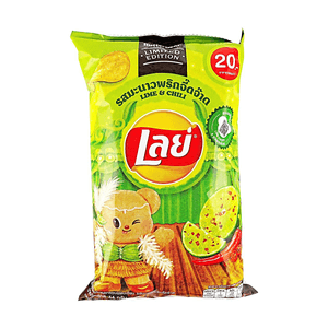 Potato Chips Chili Lime Flavor 1.54 oz【Butter Bear Limited Packaging】【Thai Style Snack】