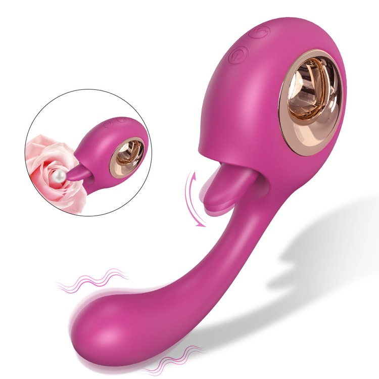 Erotic sex toy masturbator female cunnilingus clitoral g-spot vibrator wine  red 1pc - Yami.com