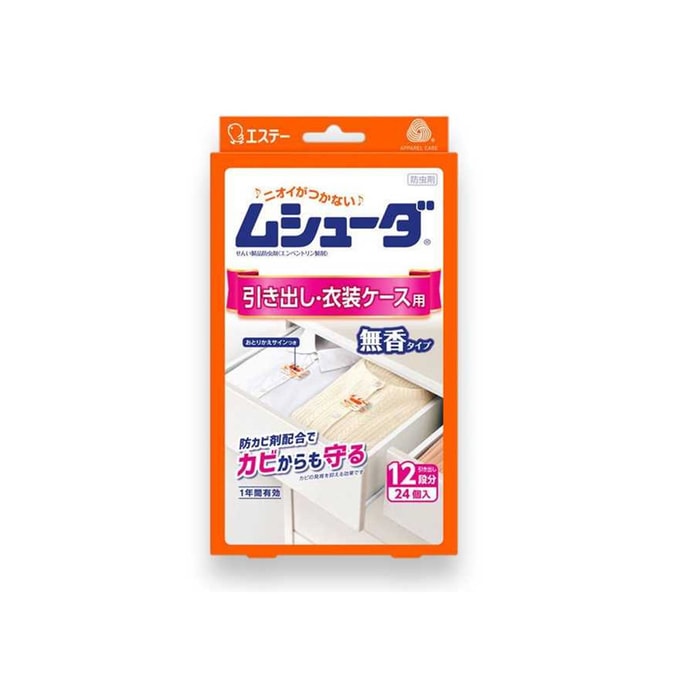 [일본 직배송] ST아이시팅 치킨옷장 보관 방충항진균제 무향료 24개입