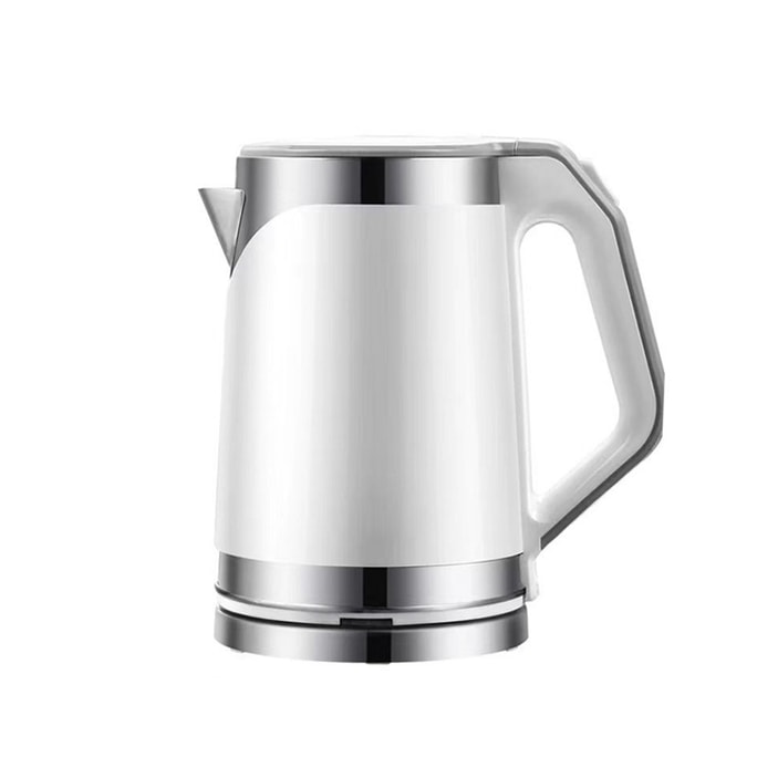 Dual Wall Electric Touch Kettle Silver 2.0 L Silver White