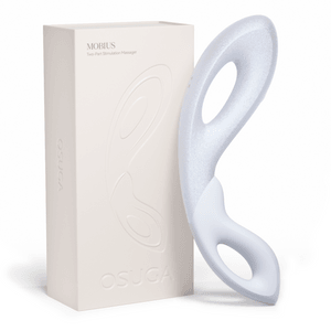 MOBIUS A-Spot & G-Spot Vibrator for Women, Deep Rolling Dildo Vibrator Sex Toy (Light Blue)