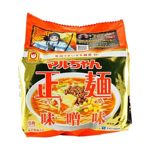 日本MARUCHAN SEIMEN正面 日式拉麵 泡麵 味噌口味 5連包 540g