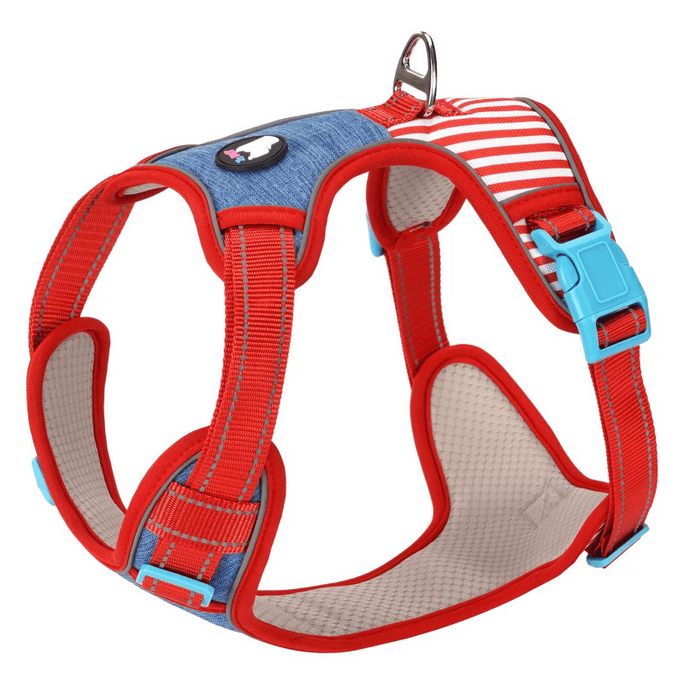 Vest-style Dog Leash With Chest Harness For Preventing Escape And Durable In Color Red 8-15 Lbs * 1 piece