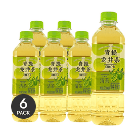 大陆版SUNTORY三得利 青提龙井茶 无糖果茶 500ml *6【6份超值装】【0糖0卡0脂】
