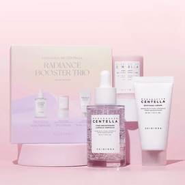 韩国SKIN1004理肤天使 马达加斯加积雪草焕亮修护三件套 焕亮安瓶精华液 50ml +  粉盐毛孔清洁棒 27g + 舒缓面霜 30ml 敏感肌适用