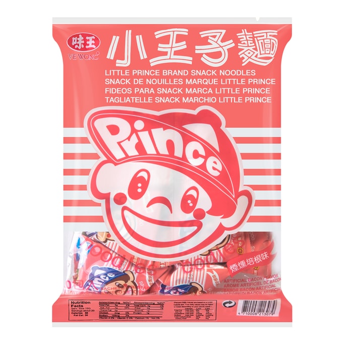 台灣味王 小王子乾脆麵 煙燻培根口味 20包入 300g