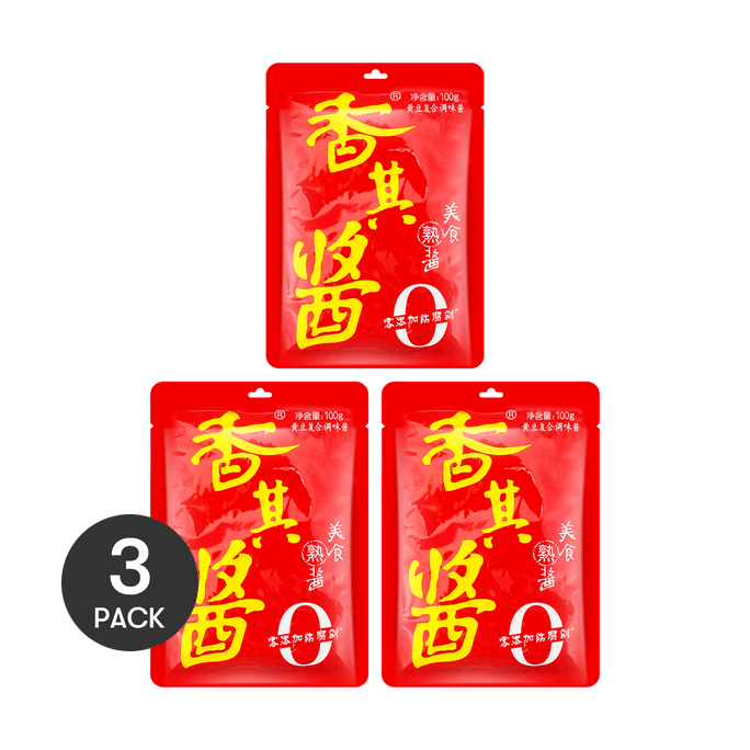 【超值囤貨裝】香其醬 沾菜炸醬麵黃豆醬 原味 100g*3包【東北大醬】