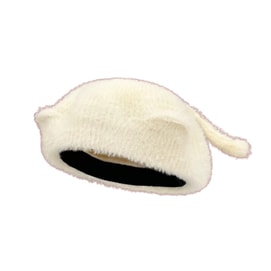 【中国直邮】 韩国 Dear Sister 日系可爱毛绒猫耳贝雷帽子女秋冬季保暖大头围显脸小画家帽蓓蕾帽 一个装