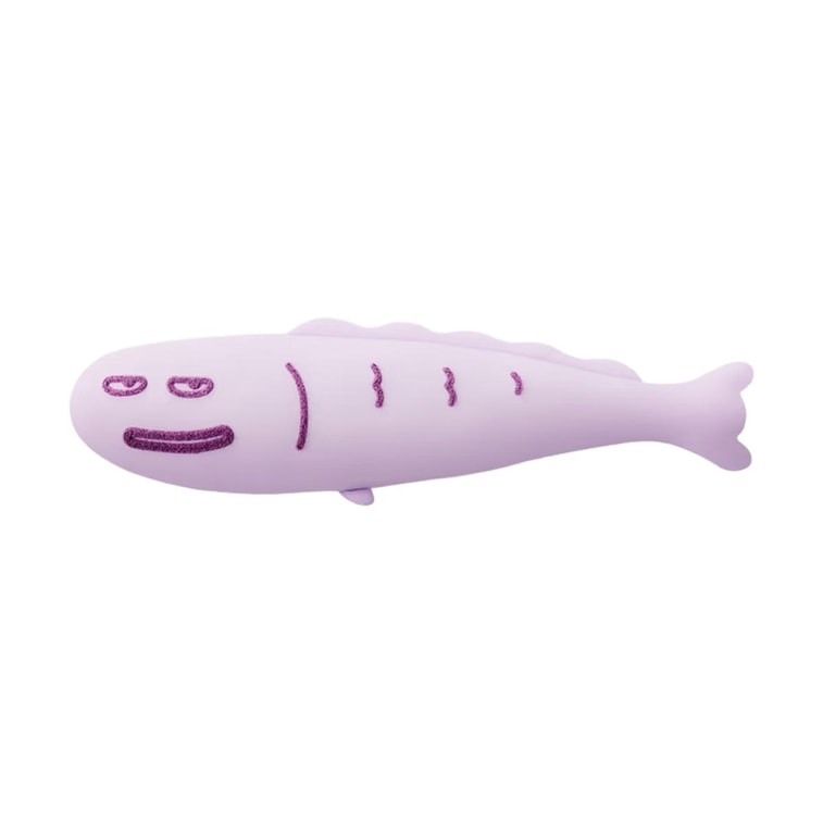 Cool Ice Silk Cooling Pillow Purple Fish Shaped Sleep Support Pillow 34.25×7.87×5.91in 3