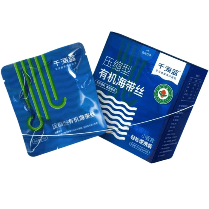 Organic Compressed Dried Kelp Strips, Round Cake, Dried and Ready-to-Soak, for Cold Dishes, Small Pack, 16g*5 Pieces