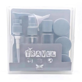 Travel Set Cosmetic Bottles Spray Bottle Shampoo Dispenser Bottle[6-piece Set] Gray Send A Spatula And Funnel As A Bonus
