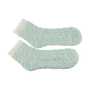 Plush Socks Colorful Twisted Coral Fleece Green