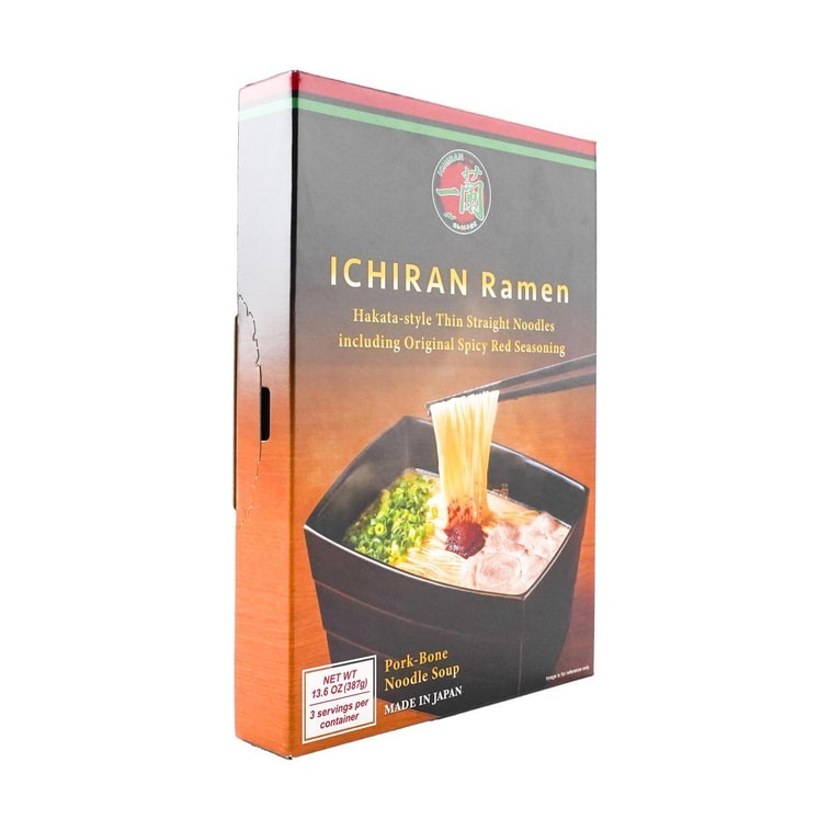 Japanese Ramen Hakata-Style Tonkotsu Flavor with Thin Noodles , Including Spicy Red Seasoning ,3 Servings, 13.6 oz 4
