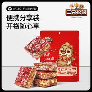 [중국 직배송] 쓰리 스커럴스 대추 파이 100g*2봉지, 대추와 호두를 넣은 붉은 대추 파이, 개별 포장, 바로 드실 수 있는 건강 간식, 식사 대용, 혈액과 기를 보충하는 새해 파티용 과자