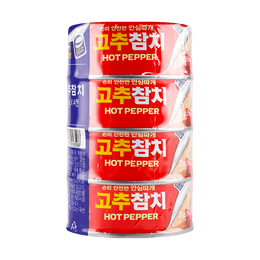 韩国 SAJO 罐头吞拿鱼 红椒味 150g*4罐