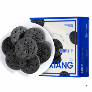  杞里香 高钙五黑山药黑芝麻桑葚黑枸杞粗粮饼干 300克 香浓酥脆低糖高钙饱腹代餐饼干 补肾减少掉发 小袋分装