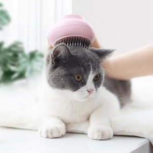  Red Dot Award Pet Deshedding Brush - Grooming Massage Comb for Dog & Cat Hair, One-Button Retractable Cleaning Tool for Shedding, Loose Fur Removal, and Pet Care