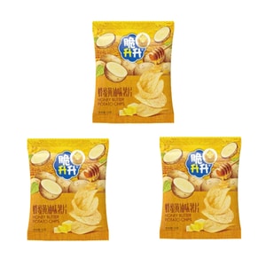 脆升升 原切薄脆ポテトチップス ハニーバター味 追劇用ノンフライスナック 小分けパック 16g*3袋入り