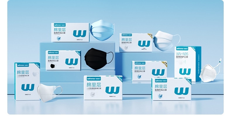 【中國直郵】 穩健 醫用外科口罩 10包裝(合計100只)一次性口罩滅菌 三層防護 透氣不悶