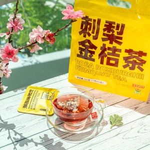 广药白云山 刺梨金桔茶 山楂茯苓洛神花茉莉花冰糖红枣 7g*15包入 维C满满 熬夜美容养颜抗氧 解腻促消化 缓解情绪 独立包装养生茶包