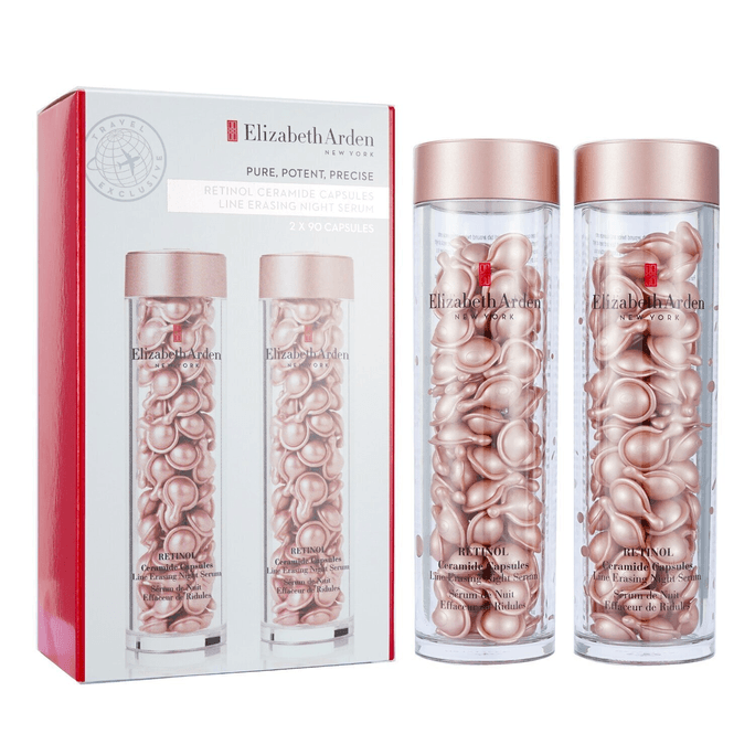 Elizabeth Arden Ceramide Retinol Capsules - Line Erasing Night Serum Duo  2x90caps