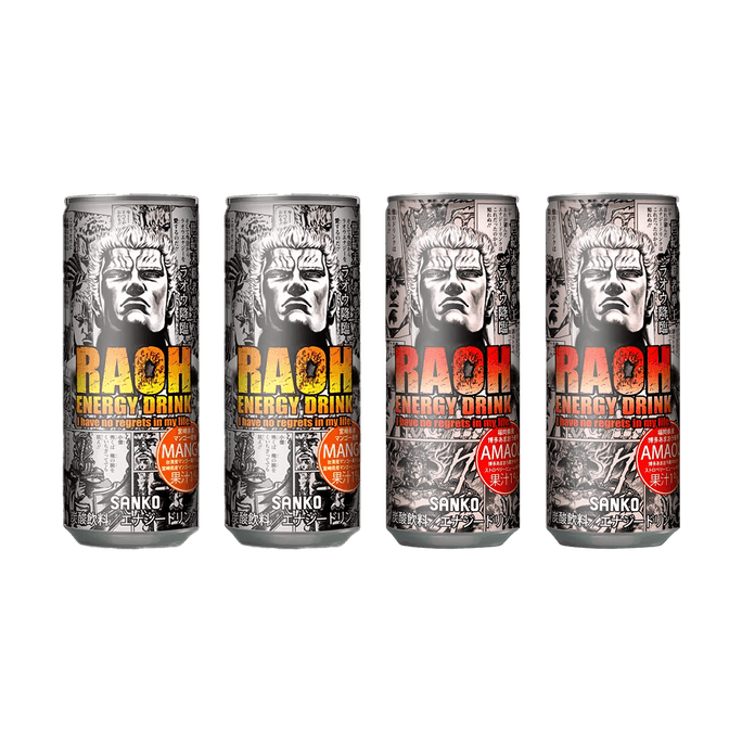 라오 에너지 탄산음료 망고맛 255ml [북두의 권 콜라보레이션]