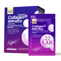 M2 슈퍼 콜라겐 드링크 고용량 6000mg/팩 x 8 GABA 함유 뷰티 콜라겐 드링크 취침 포뮬러 [손예진 추천]