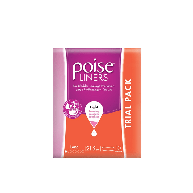 商品详情 - 【马来西亚直邮】马来西亚 POISE 防止尿液泄漏保护长护垫  21.5cm 10pcs - image  0