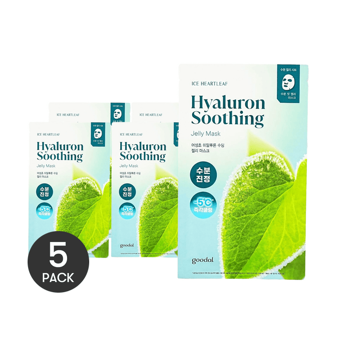 韩国GOODAL果达儿 鱼腥草玻尿酸舒缓果冻面膜 5片入